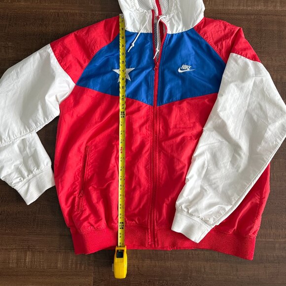 Nike Men’s Windrunner Windbreaker Jacket Red White Blue Mens SZ L - Picture 8 of 8
